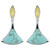 Boucles d'oreilles en argent et Turquoise (dagen)