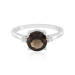 Anello in argento con Quarzo Fumè
