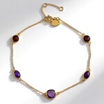 Bracciale in argento con Ametista Rose de France
