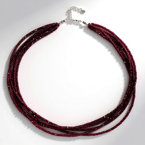 Collana in argento con Granato Magenta