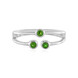 Anello in argento con Diopside Russo