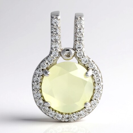 Ciondolo in argento con Prehnite