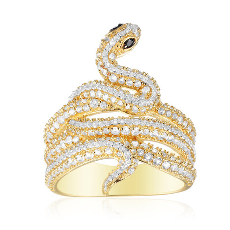 Bague en argent et Spinelle noir