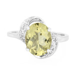 Oliven-Quarz-Silberring