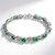 Bracciale in argento con Smeraldo Zambia