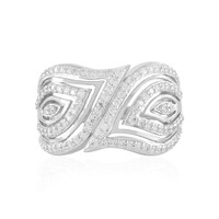 Zilveren ring met zirkonen (de Melo)