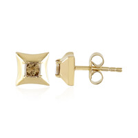 Orecchini in argento con Diamante Cioccolato I3