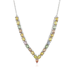 Collier en argent et Saphir bleu