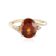 Gouden ring met een hessoniet granaat