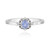 Zilveren ring met een Blauwe Ceylon saffier