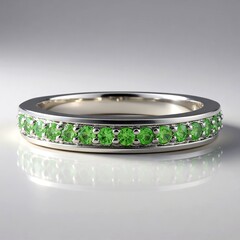 Anello in argento con Tsavorite della Tanzania
