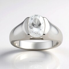 Anello in argento con Quarzo Herkimer