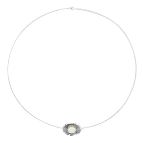 Collana girocollo in argento con Perla di Acqua Dolce