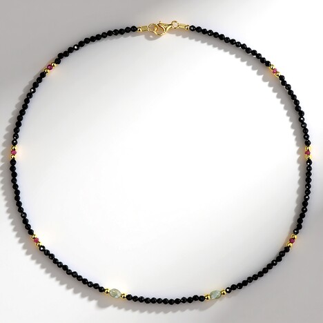 Collana in argento con Spinello Nero