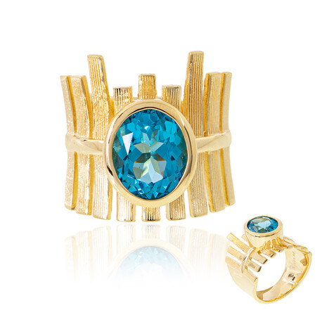 Anello in argento con Topazio Marambaia (de Melo)