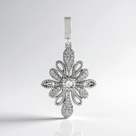 Ciondolo in argento con Zaffiro Bianco