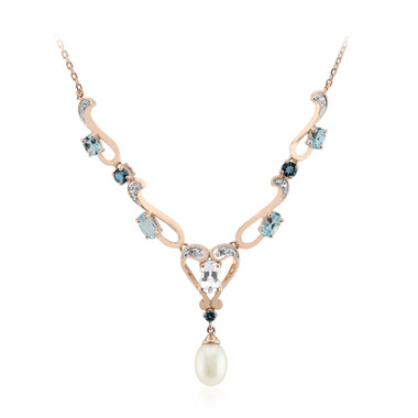Collana in argento con Perla d'Acqua Dolce Bianca