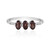 Zilveren ring met Mahagoni Zirkonen