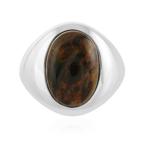Bague en argent et Pietersite dorée