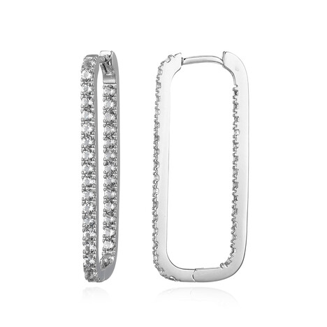 Zirkon-Silberohrringe