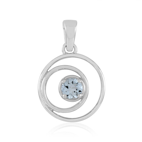 Colgante en plata con Aguamarina de Brasil