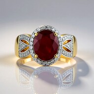 Anillo en oro con Rubí de Mozambique (AMAYANI)