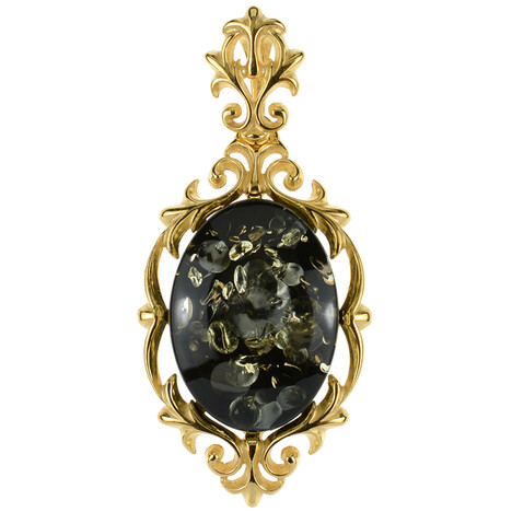 Baltischer Bernstein-Silberanhänger (dagen)