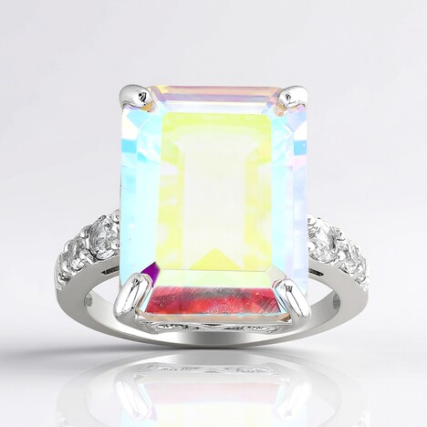 Anello in argento con Quarzo Moonlight