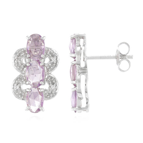 Mosambik-Saphir-Silberohrringe