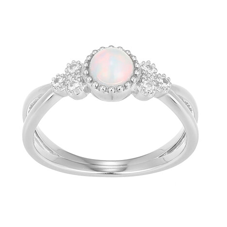 Bague en argent et Opale Welo