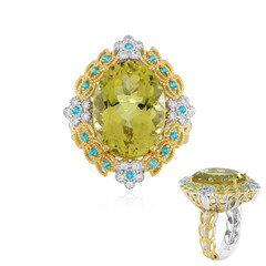 Ouro Verde-Quarz-Silberring