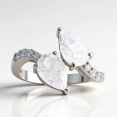 Anello in argento con Topazio Bianco