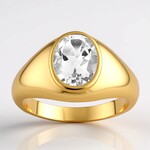 Anello in argento con Topazio Bianco