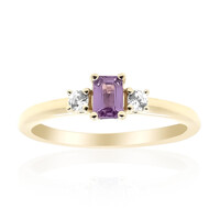 Anillo en oro con Zafiro púrpura de Ceilán