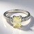 Anello placcato in platino con Kunzite Canarino