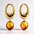 Boucles d'oreilles en argent et Ambre de la Baltique Lever du soleil (dagen)