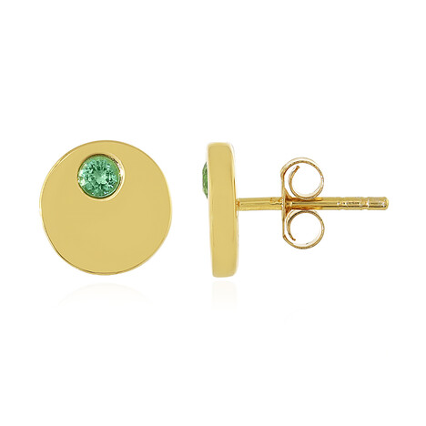 Äthiopischer Smaragd-Silberohrringe