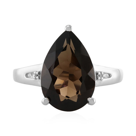 Rauchquarz-Silberring