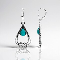 Orecchini in argento con Turchese