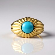Zilveren ring met een Sleeping Beauty Turkoois