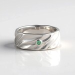 Anello in argento con Smeraldo Colombiano (de Melo)