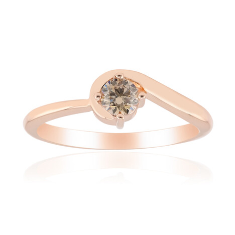 9K VS1 Argyle Rose De France Diamond Gold Ring (Annette)