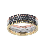 Zilveren ring met zwarte spinelstenen