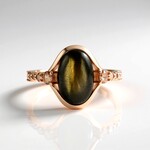 Bague en argent et Labradorite cuivrée de Maniry (KM by Juwelo)