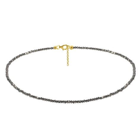 Zilveren halsketting met marcasieten