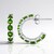 Orecchini in argento con Diopside Russo