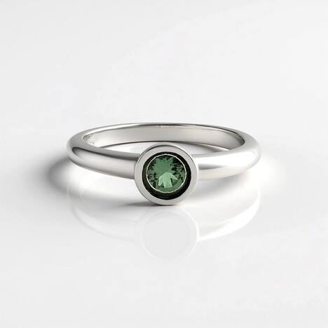 Anello in argento con Apatite Cromo