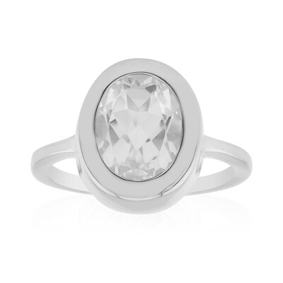 Anello in argento con Topazio Bianco (MONOSONO COLLECTION)