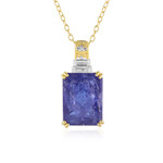 Tanzanite Silver Necklace (Gems en Vogue)