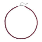 Magenta Garnet Silver Necklace